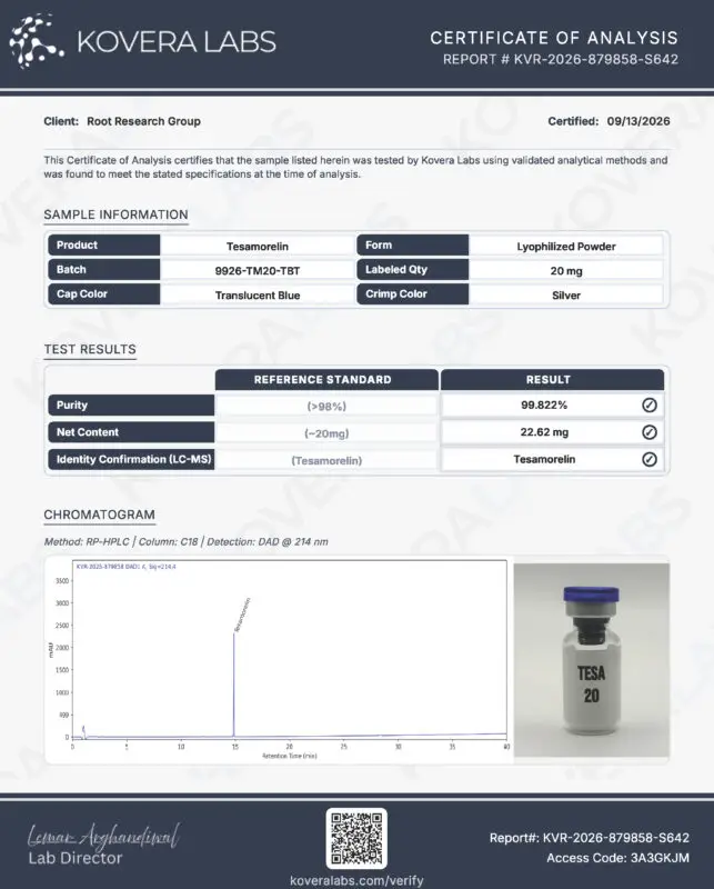 9926-TM20-TBT Tesamorelin 20mg